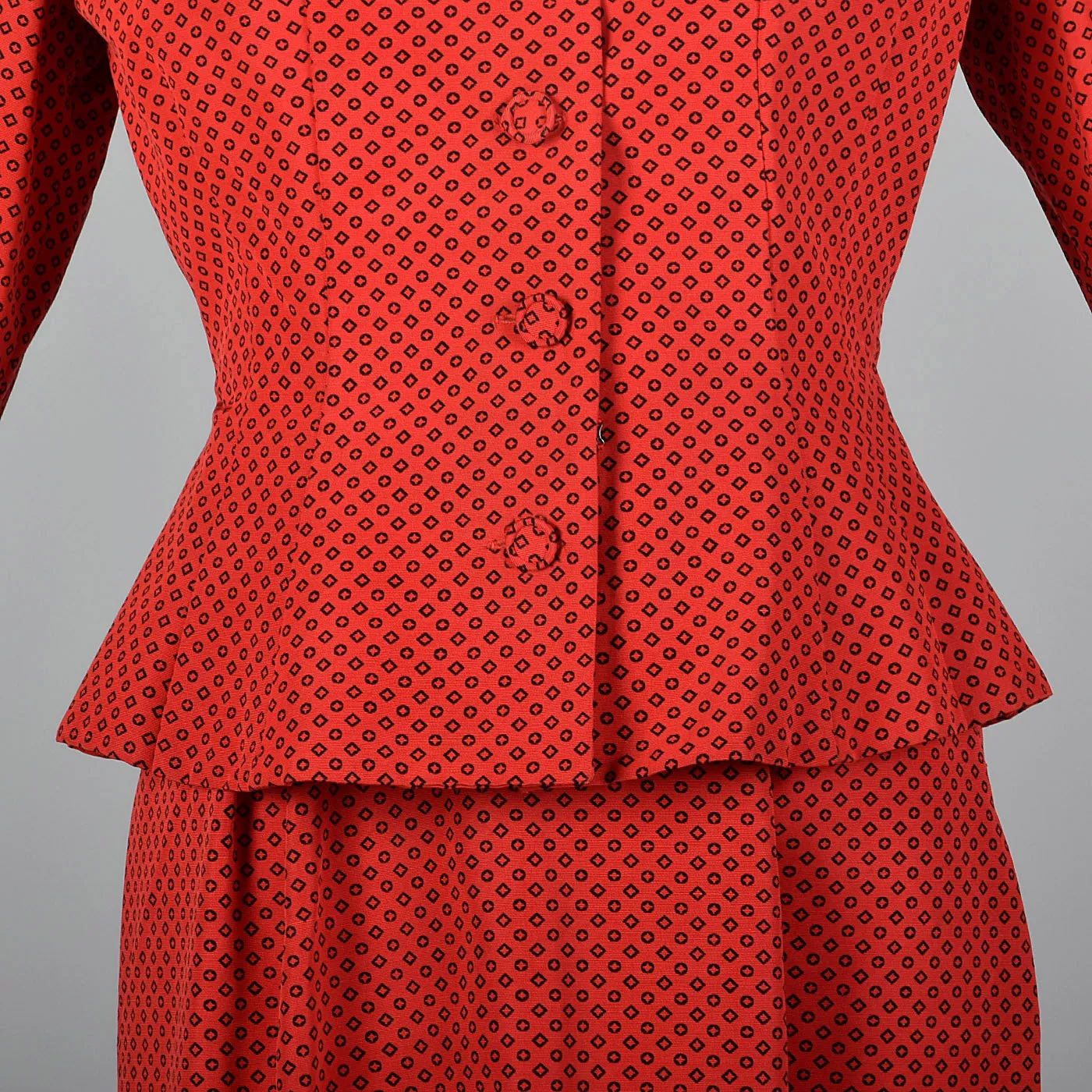 1950s L'Aiglon Red Dress with Matching Jacket