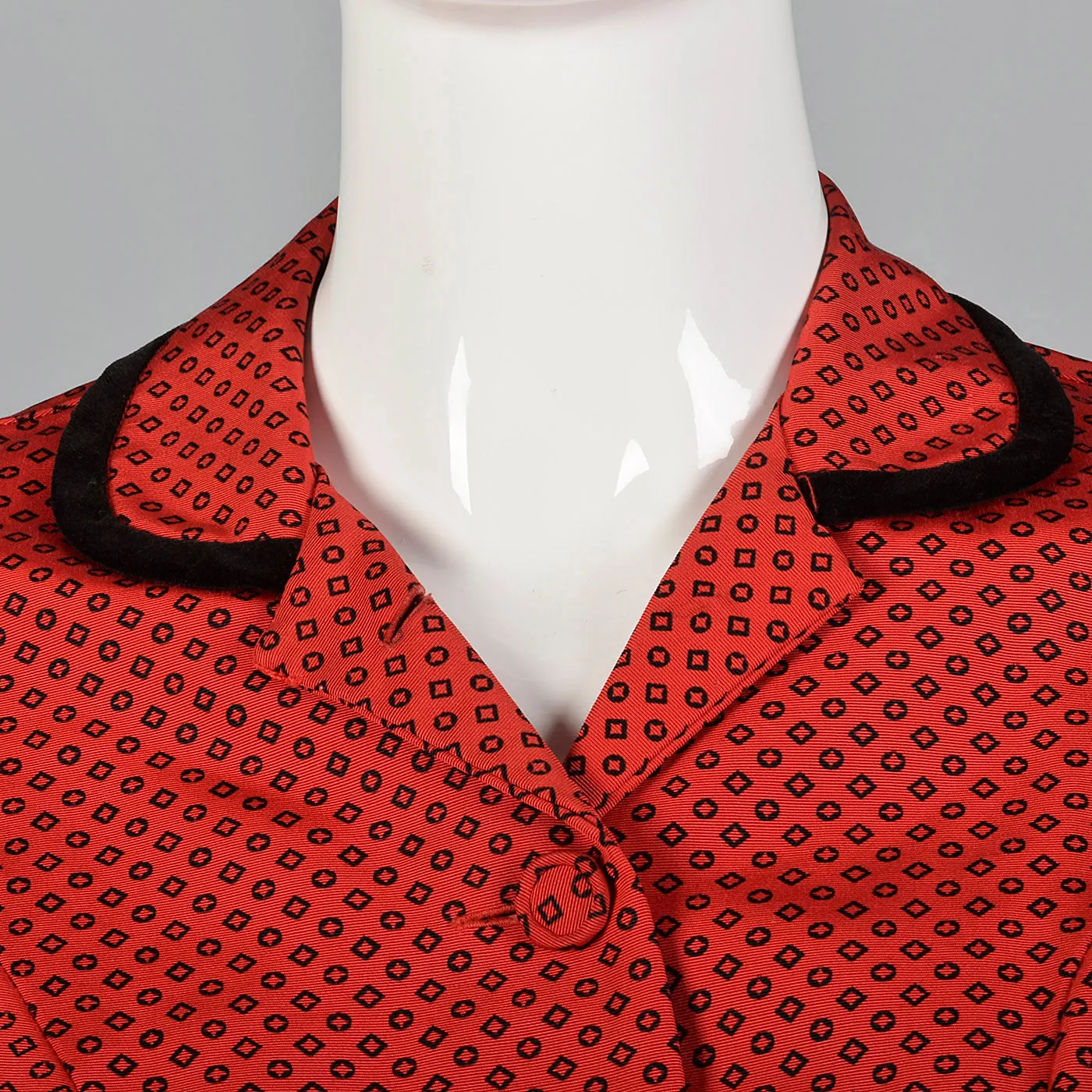 1950s L'Aiglon Red Dress with Matching Jacket