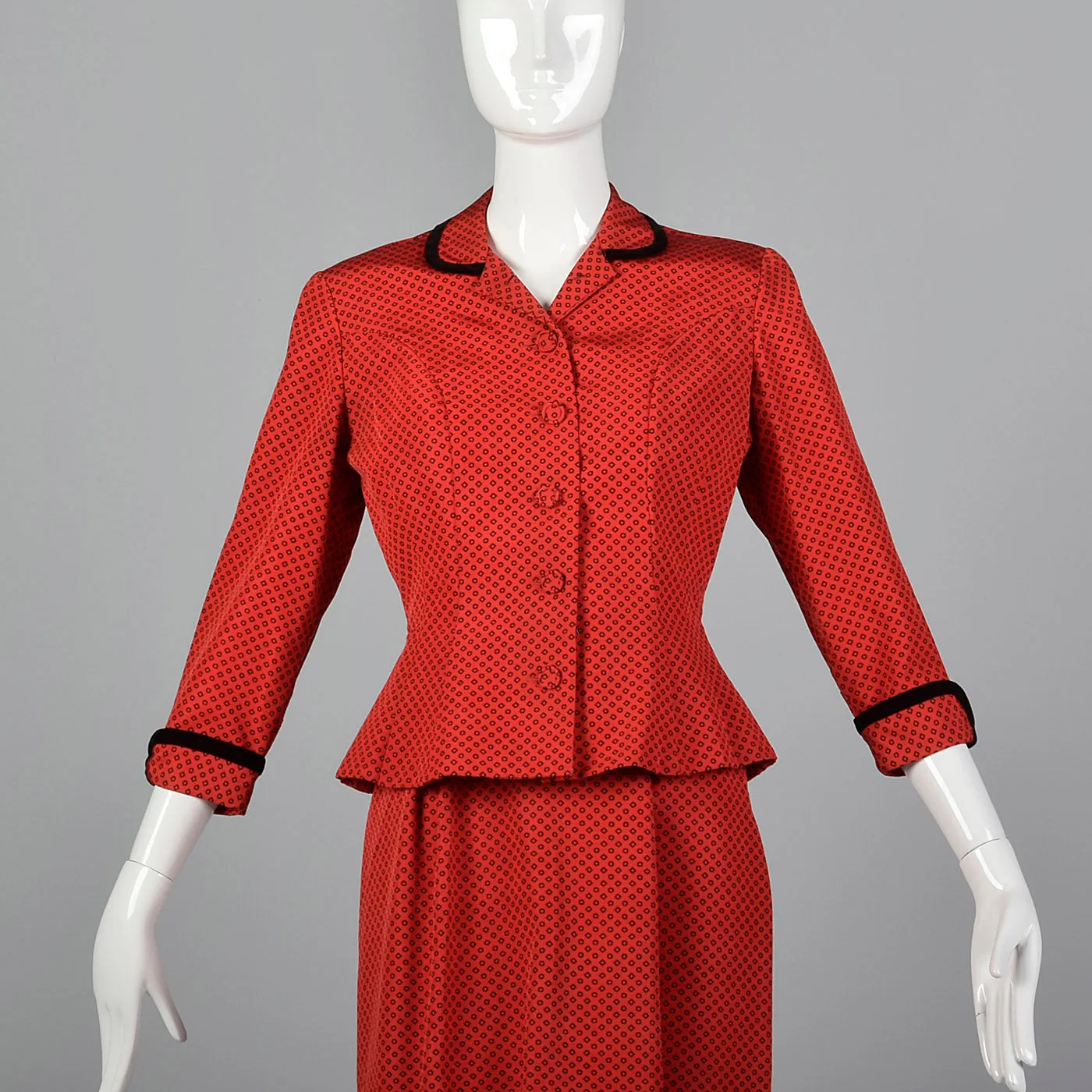 1950s L'Aiglon Red Dress with Matching Jacket