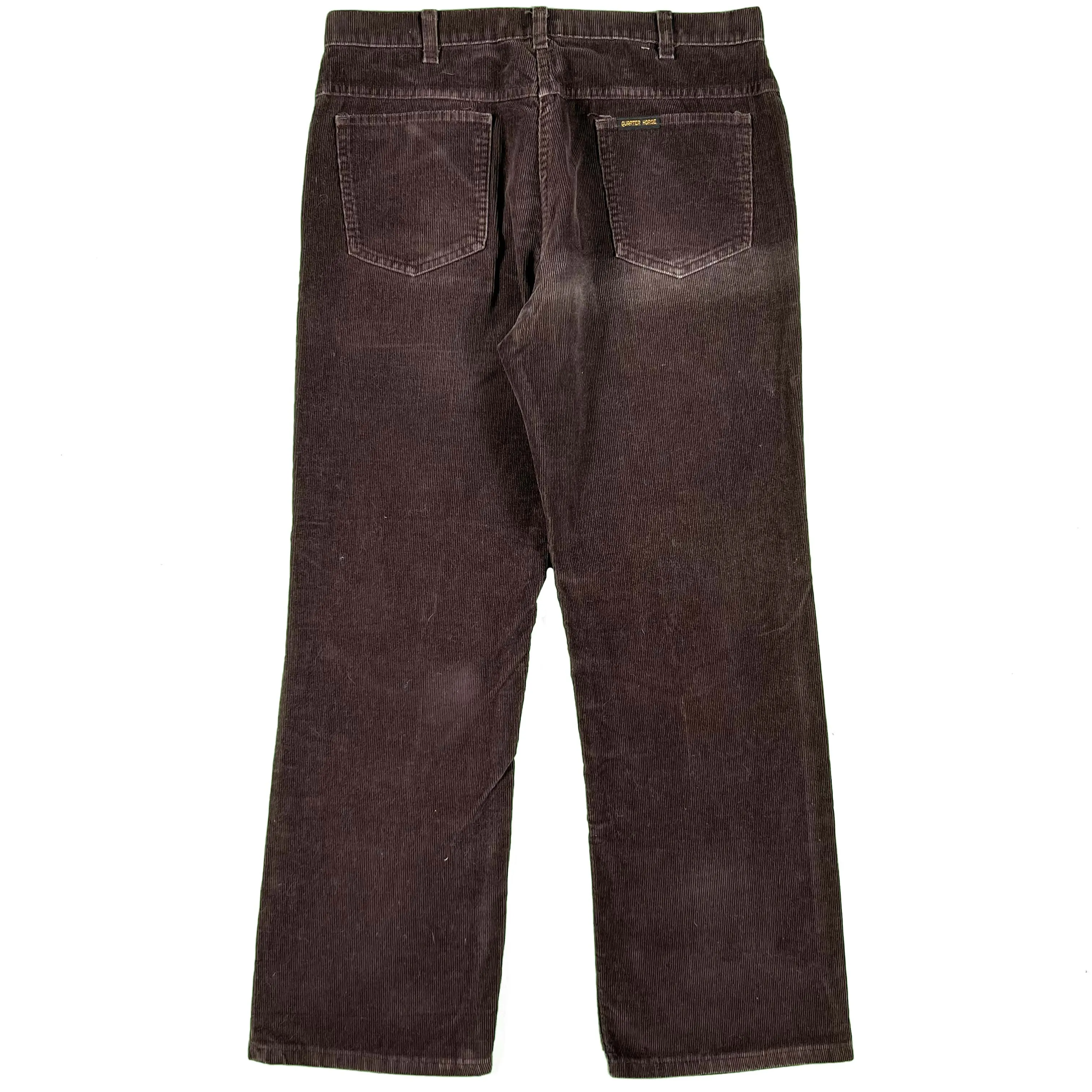 70s Brown Boot Cut Corduroy Pants- 33x28