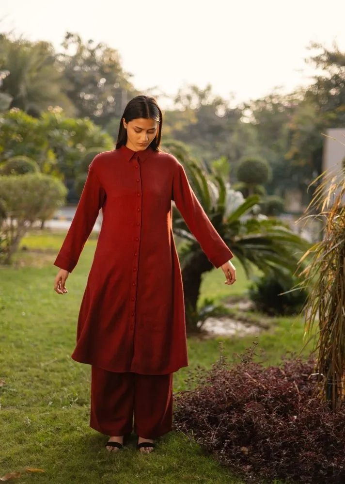 Aleeza Tunic - Maroon