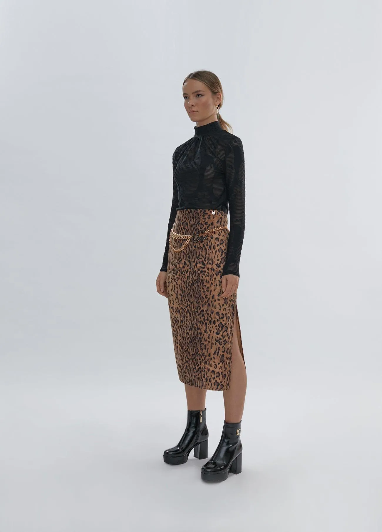 Animal print skirt