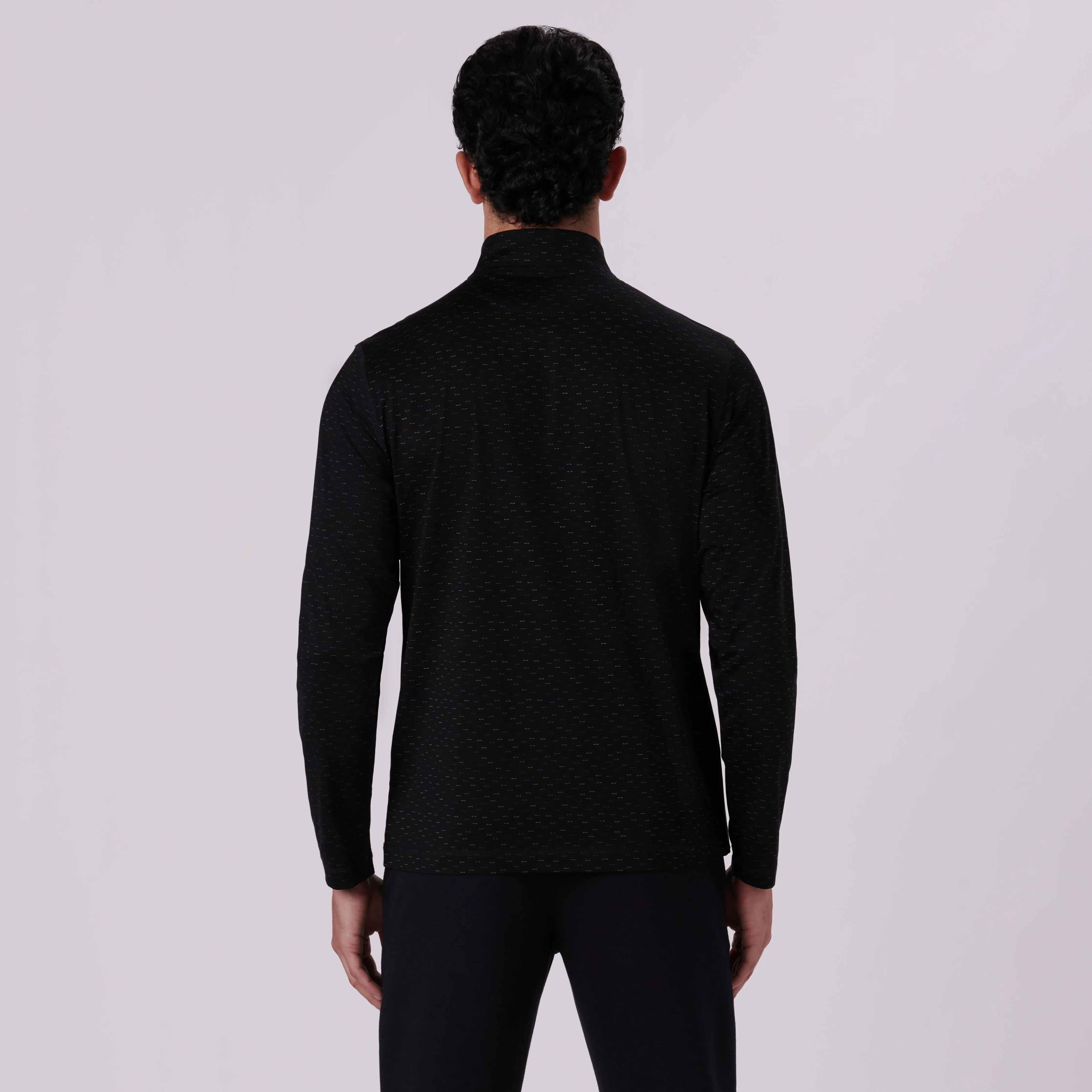 Anthony Stitch Print OoohCotton Quarter Zip Pullover