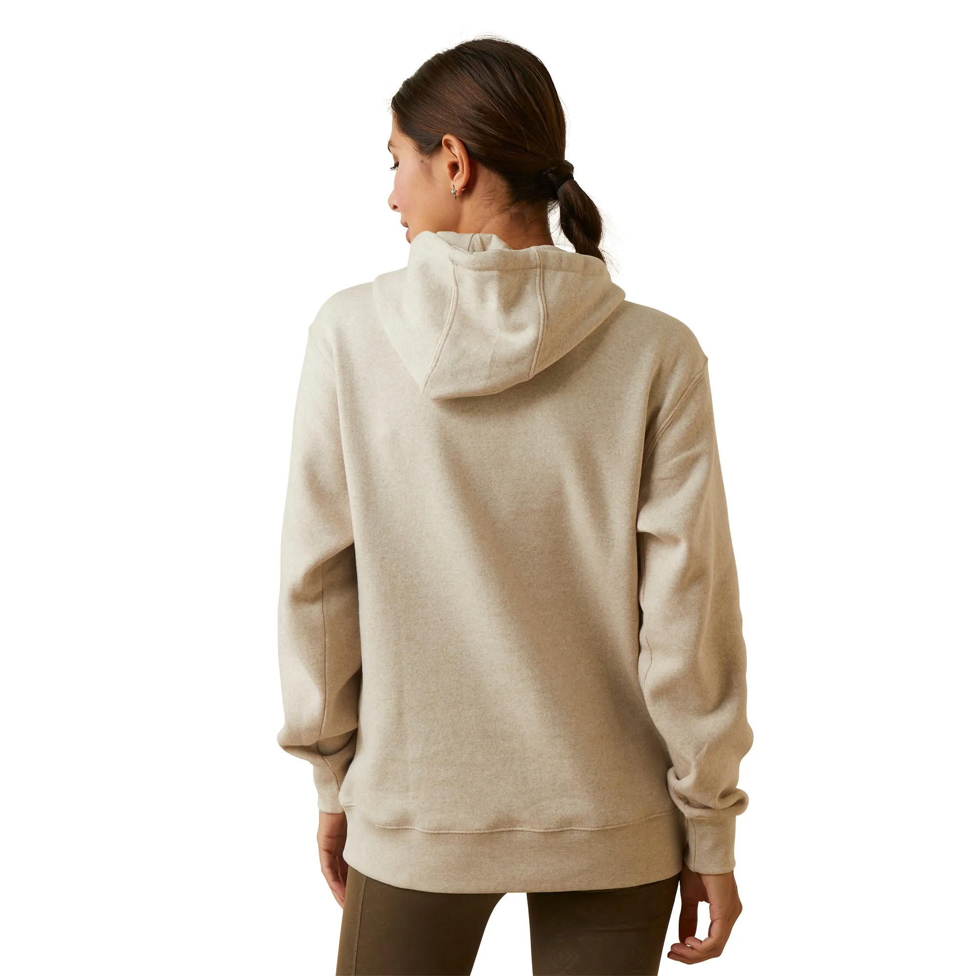 Ariat Ladies R.E.A.L Ombre Shield Hoodie - Oatmeal Heather