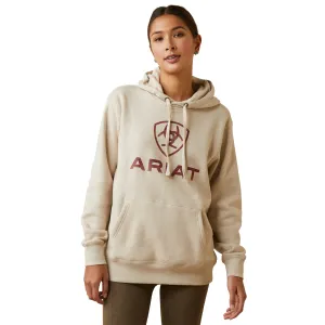 Ariat Ladies R.E.A.L Ombre Shield Hoodie - Oatmeal Heather