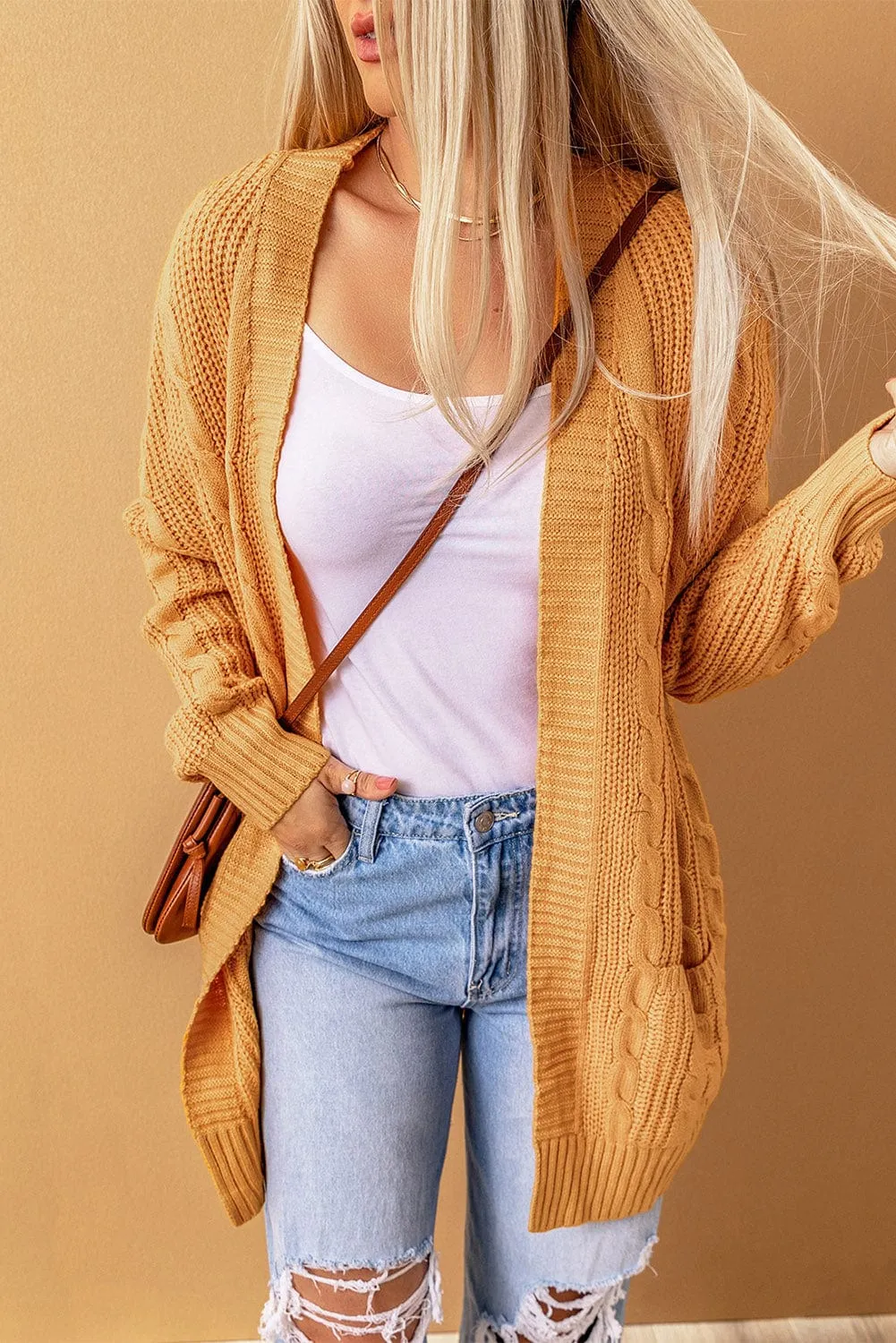 Autumn Winter Cable Knit Cardigan