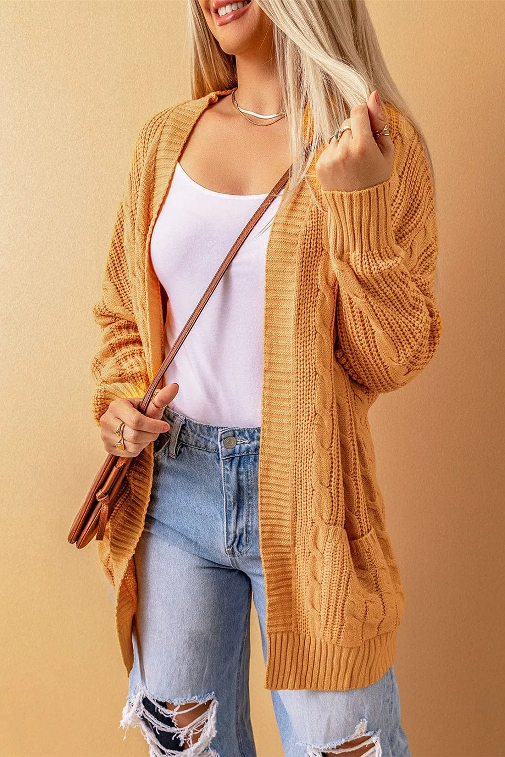 Autumn Winter Cable Knit Cardigan