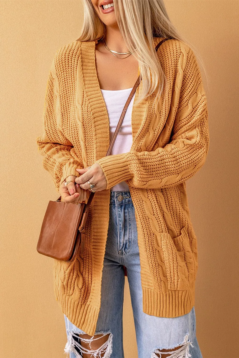 Autumn Winter Cable Knit Cardigan