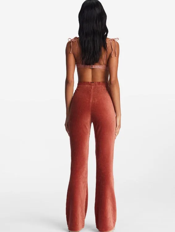 Billabong Hit A Cord High-Waisted Corduroy Flared Pants