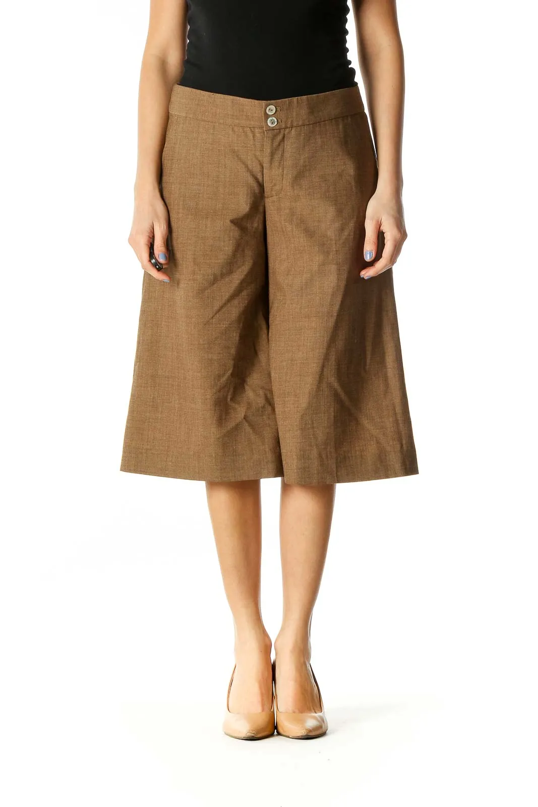 Brown Wool Culottes