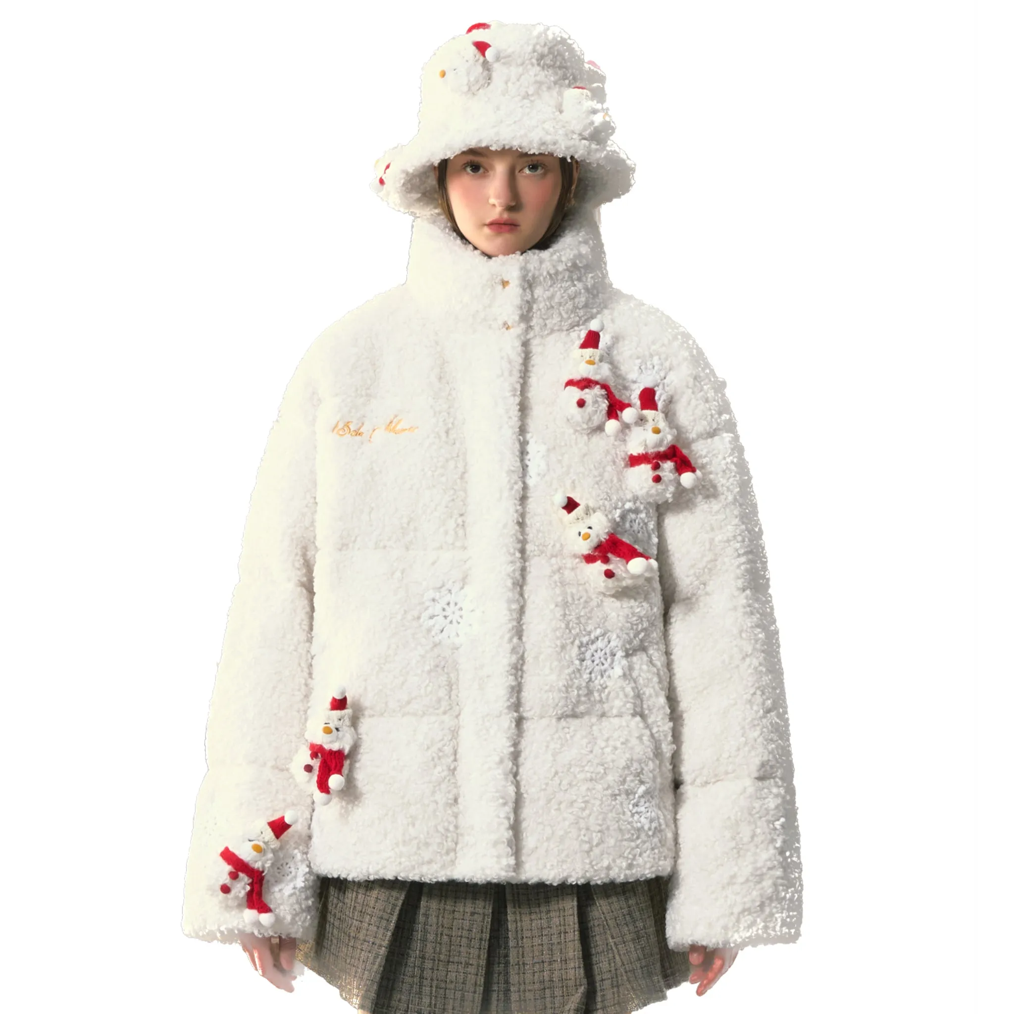 Christmas Snowman Bear Fleece Coat