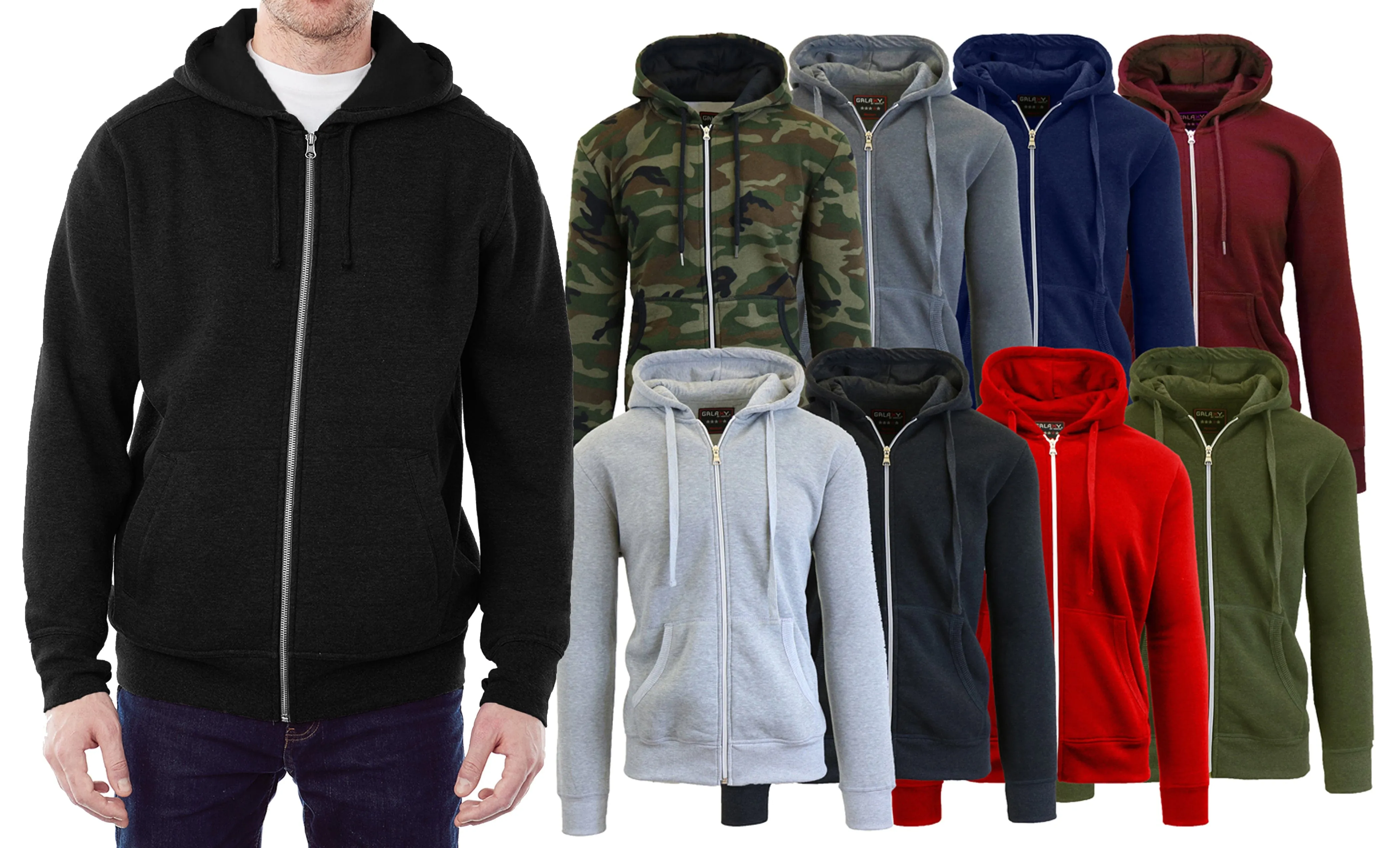 Classic Full Zip Fleece-Lined Hoodie