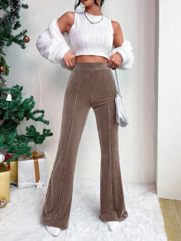 Corduroy Flared Pants for Women