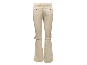 Cream Chanel Fall/Winter 2006 Corduroy Pants Size FR 38