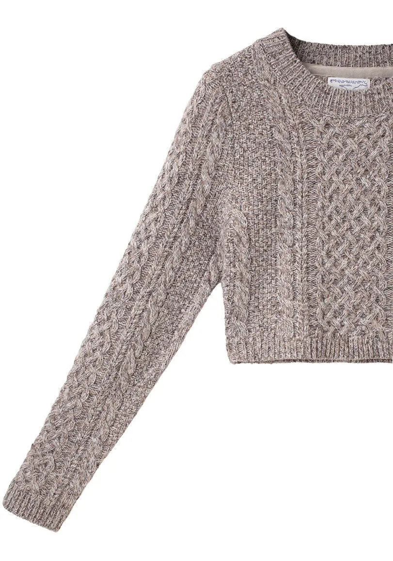 Cropped Cable Sweater