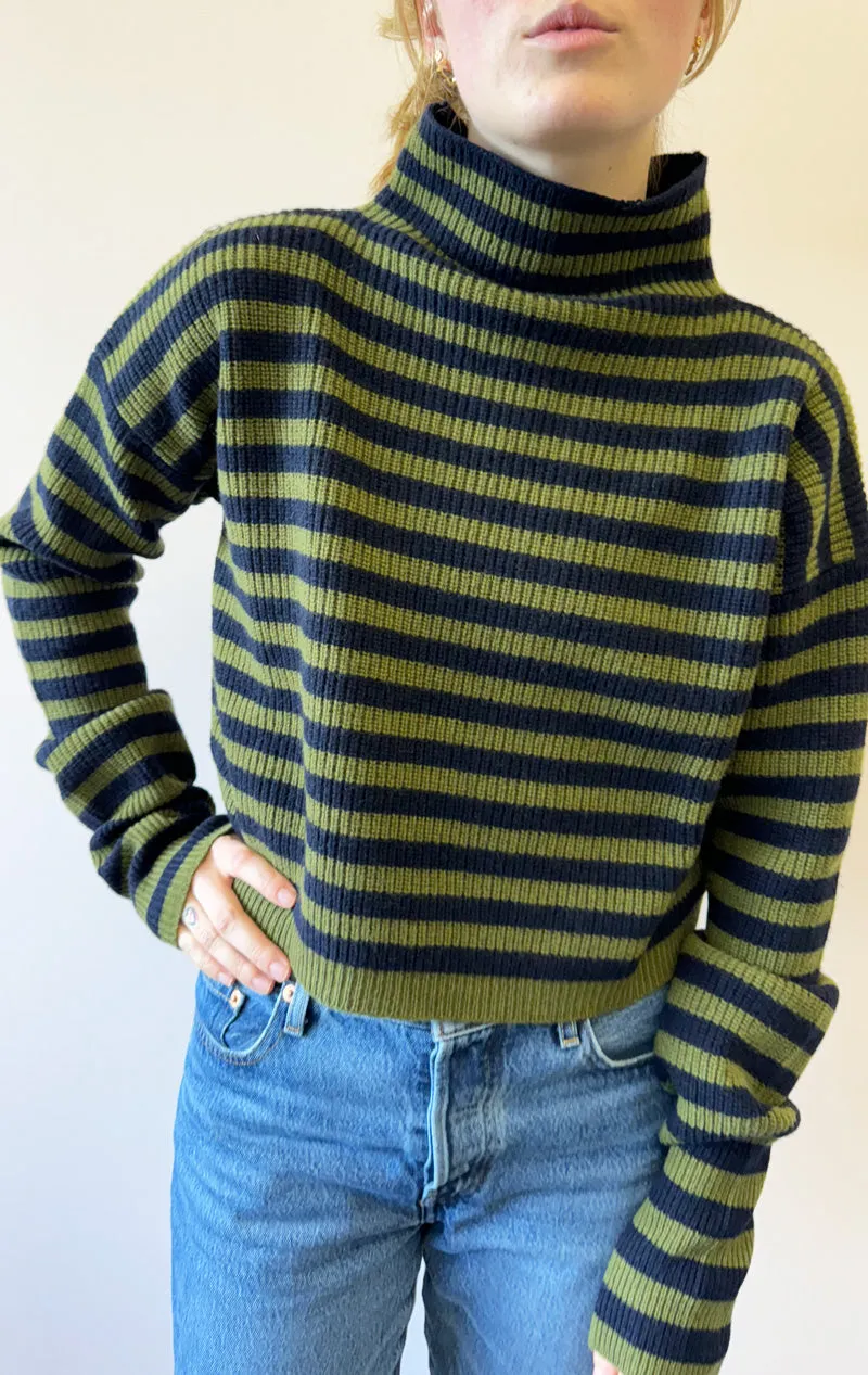 Cropped mock sweater