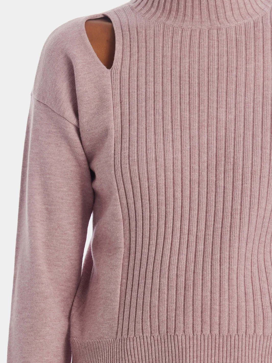 Cut Out Mock Neck Sweater