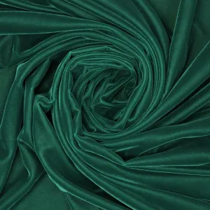 Dark Green Solid Micro Velvet Fabric