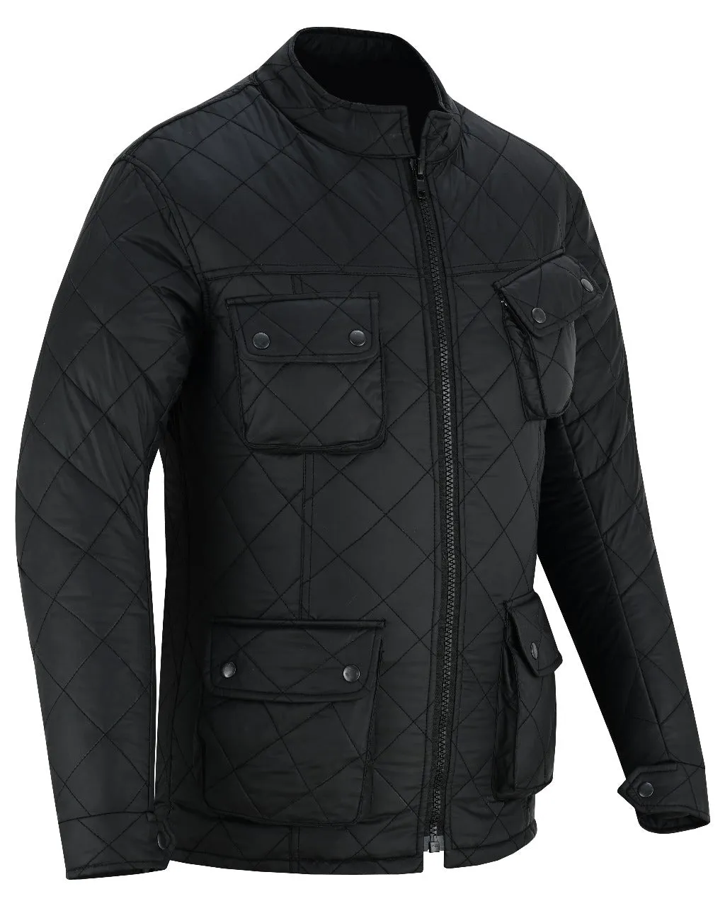 Diamond Puffer Jacket Men Winter Padded Coat