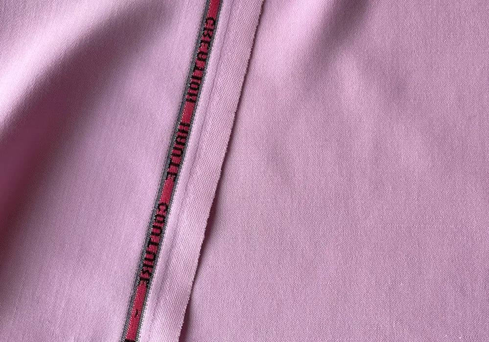 Feminine Fragrant Rose Pink Stretch Wool Twill (Made in Italy)