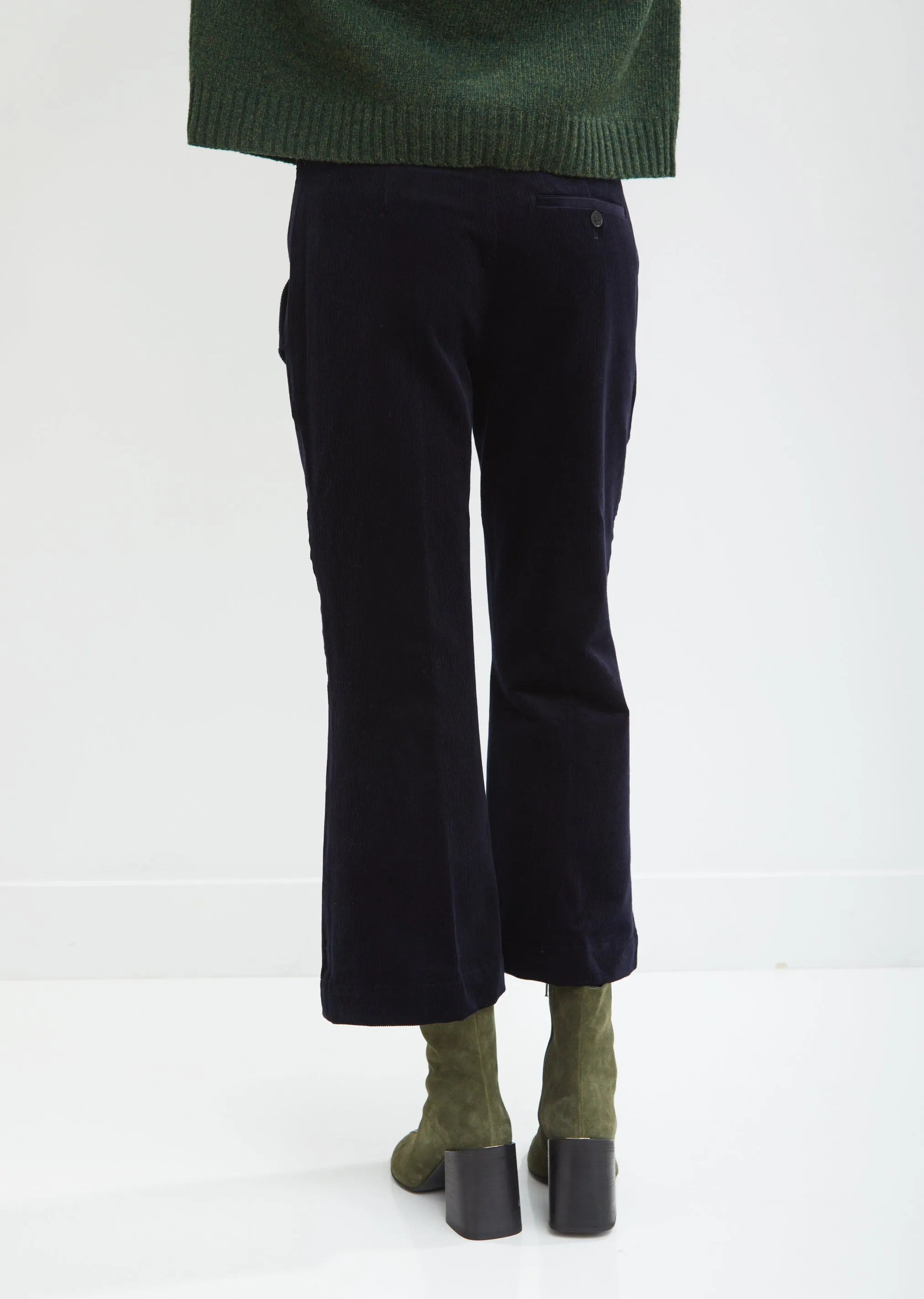 Flared Leg Corduroy Trousers