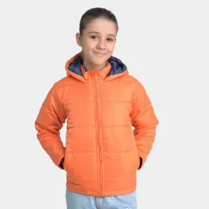 Girls Quilted Jacket Basic - ORANGE