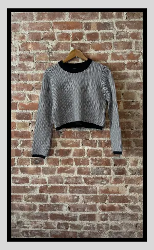 Herringbone Cropped Sweater