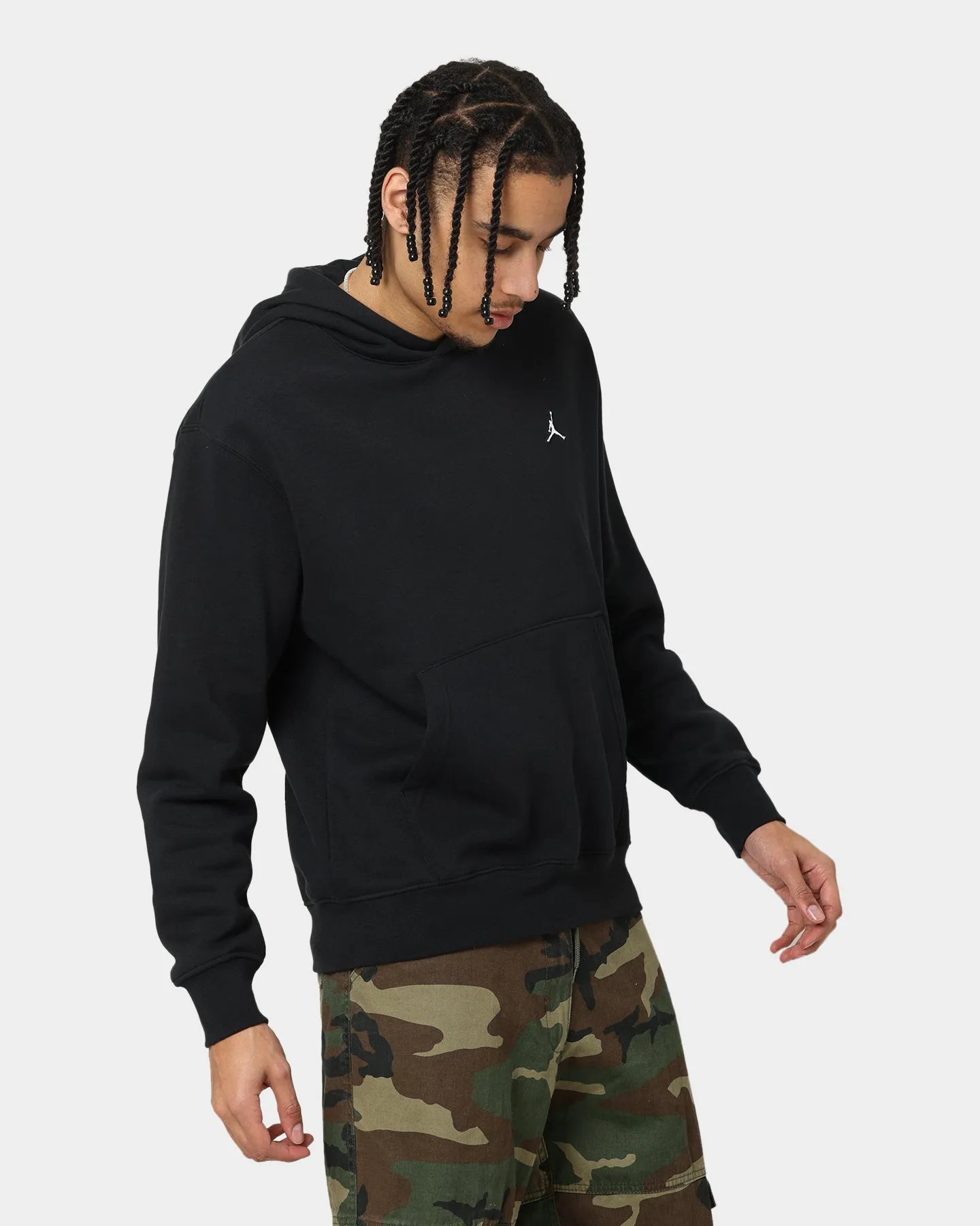 Jordan Essential Fleece Pull Over Hoodie Black/White