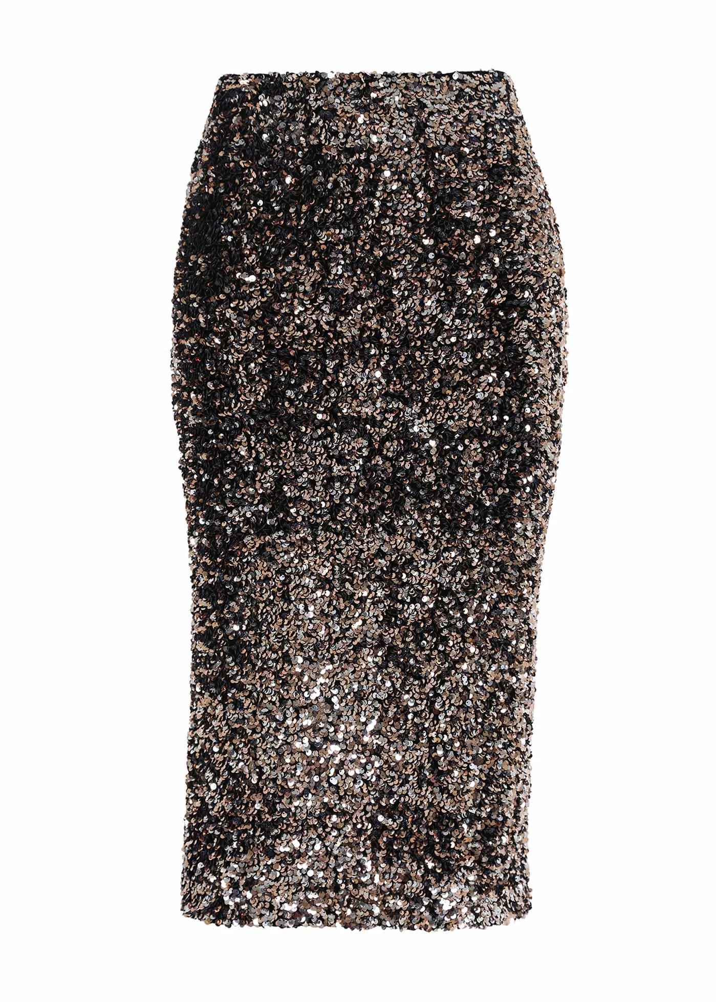 Jubilee Skirt Gold/Silver in Sequinned Velvet