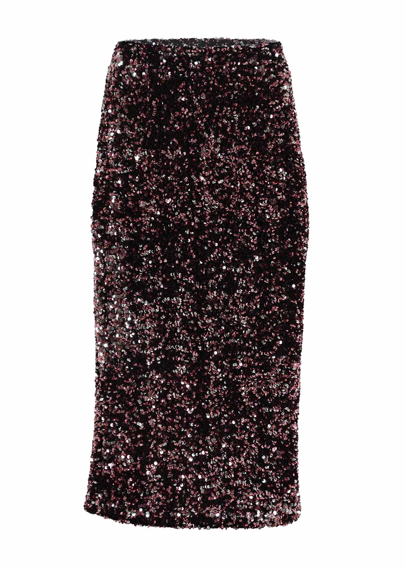 Jubilee Skirt Pink/Silver in Sequinned Velvet