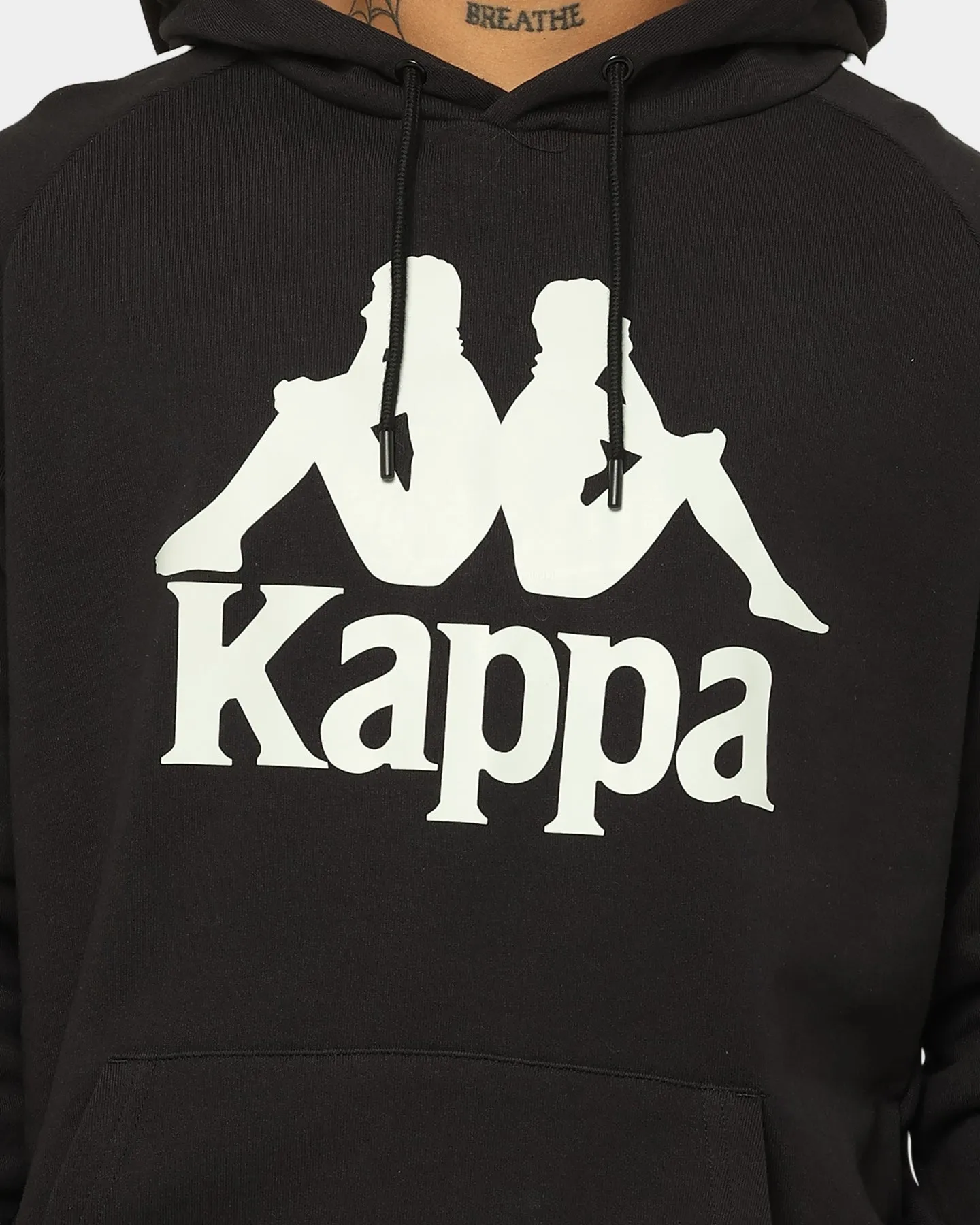 Kappa 222 Banda Hurtado 4 Hoodie Black Smoke/Grey