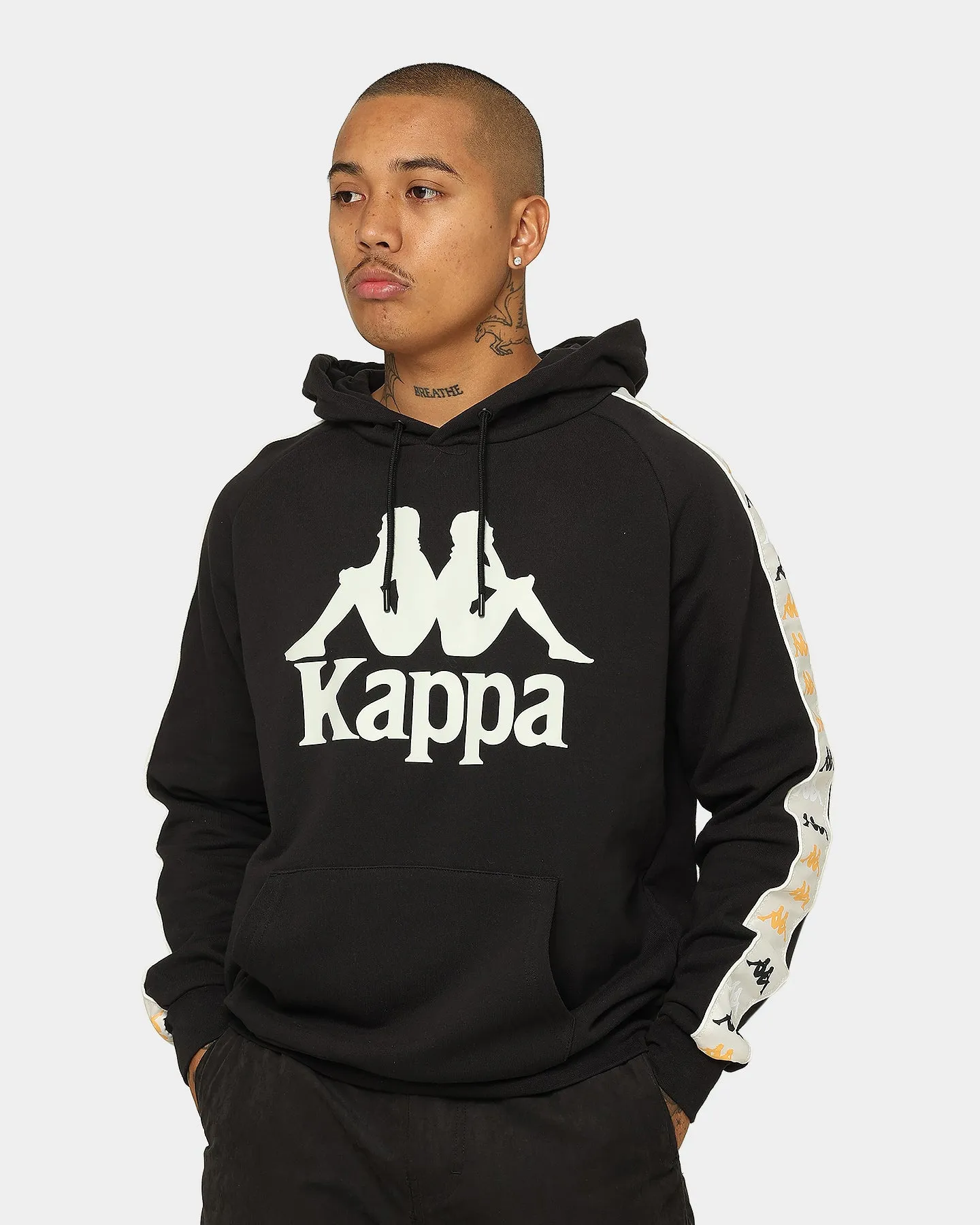 Kappa 222 Banda Hurtado 4 Hoodie Black Smoke/Grey