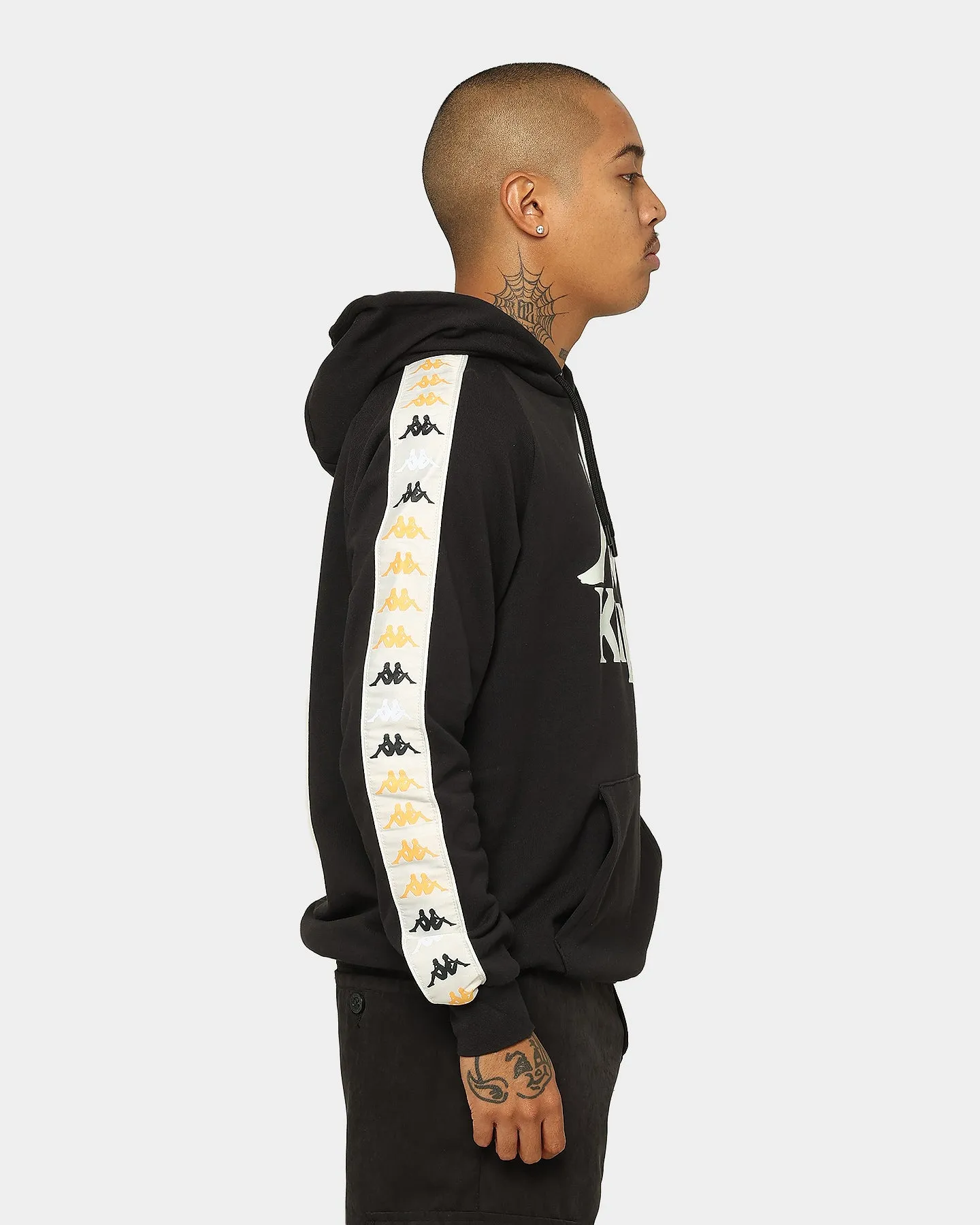 Kappa 222 Banda Hurtado 4 Hoodie Black Smoke/Grey