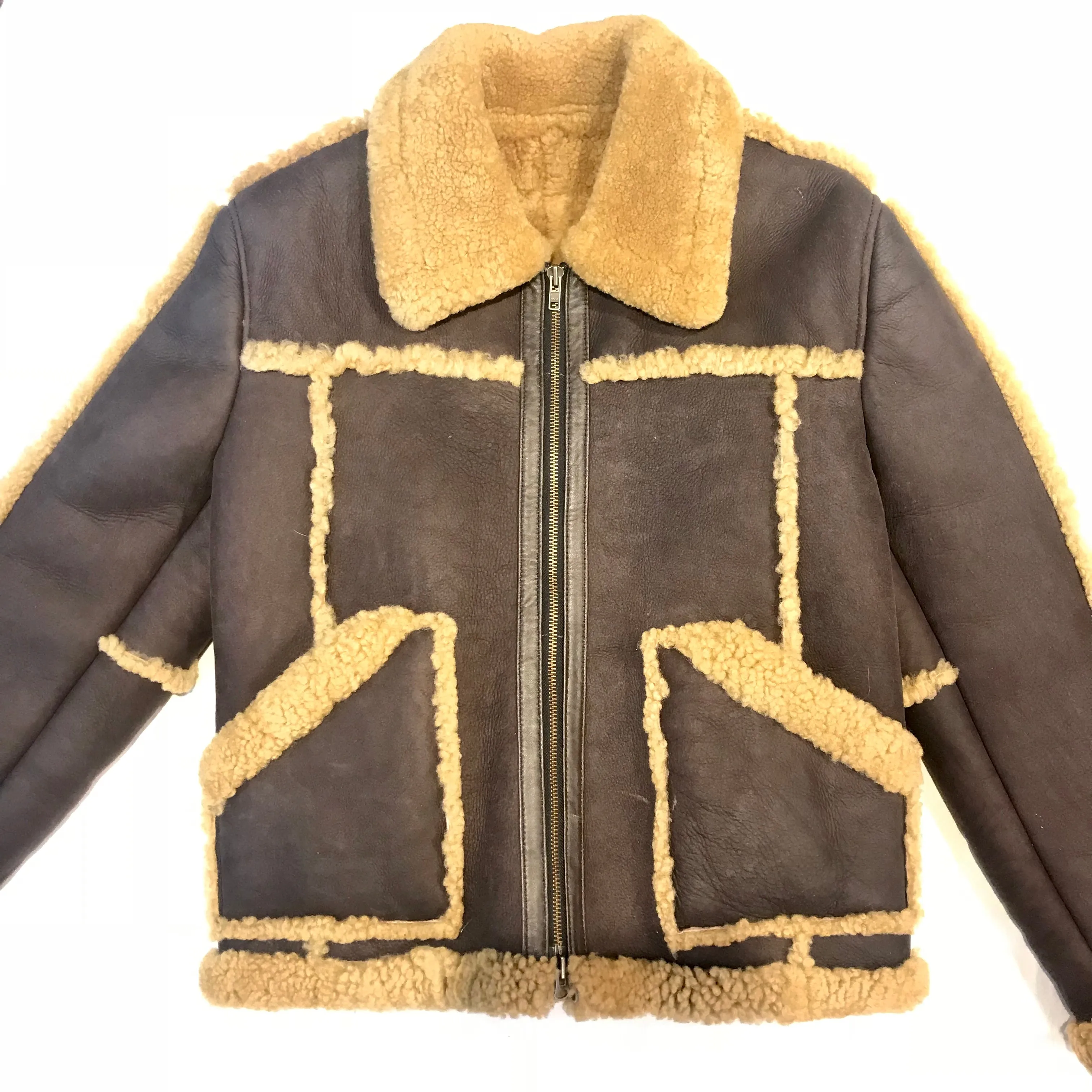 Kashani Chocolate Sherpa Lined Shearling Coat