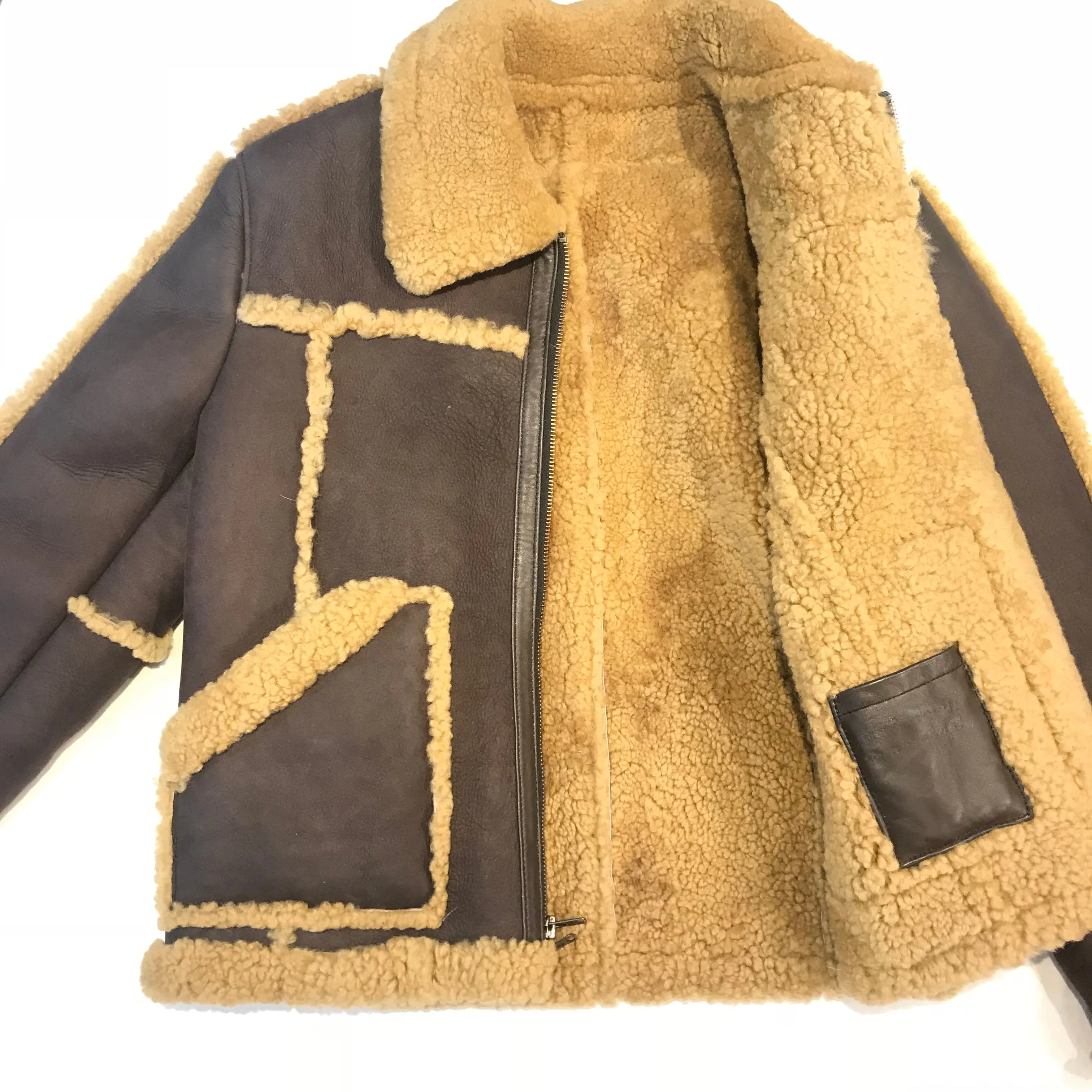 Kashani Chocolate Sherpa Lined Shearling Coat