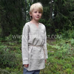 Kids Linen Tunic, Natural