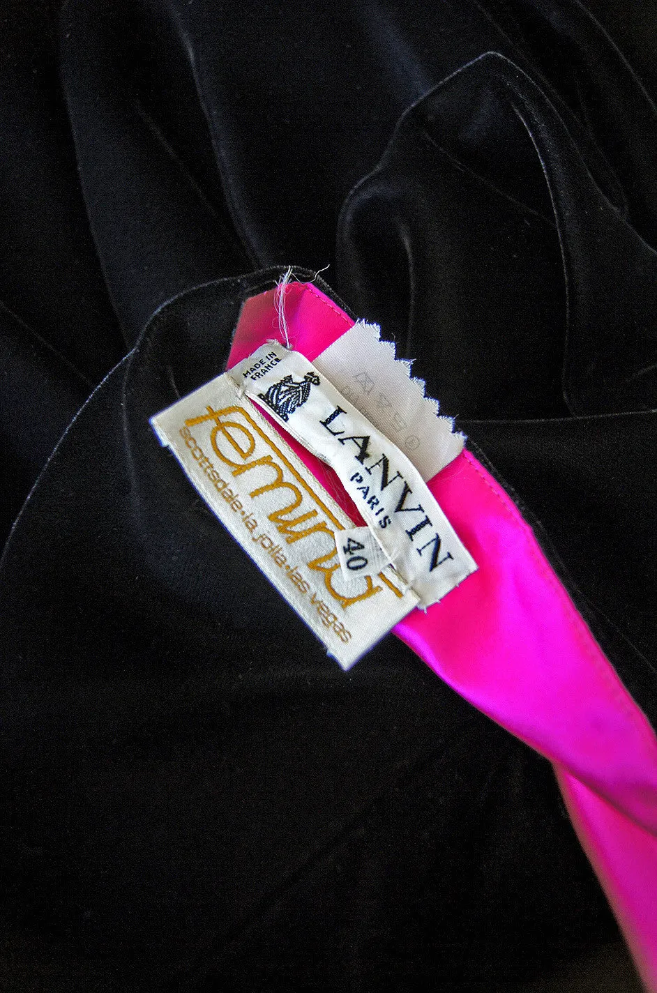 Late 1970s Hot Pink & Velvet Lanvin