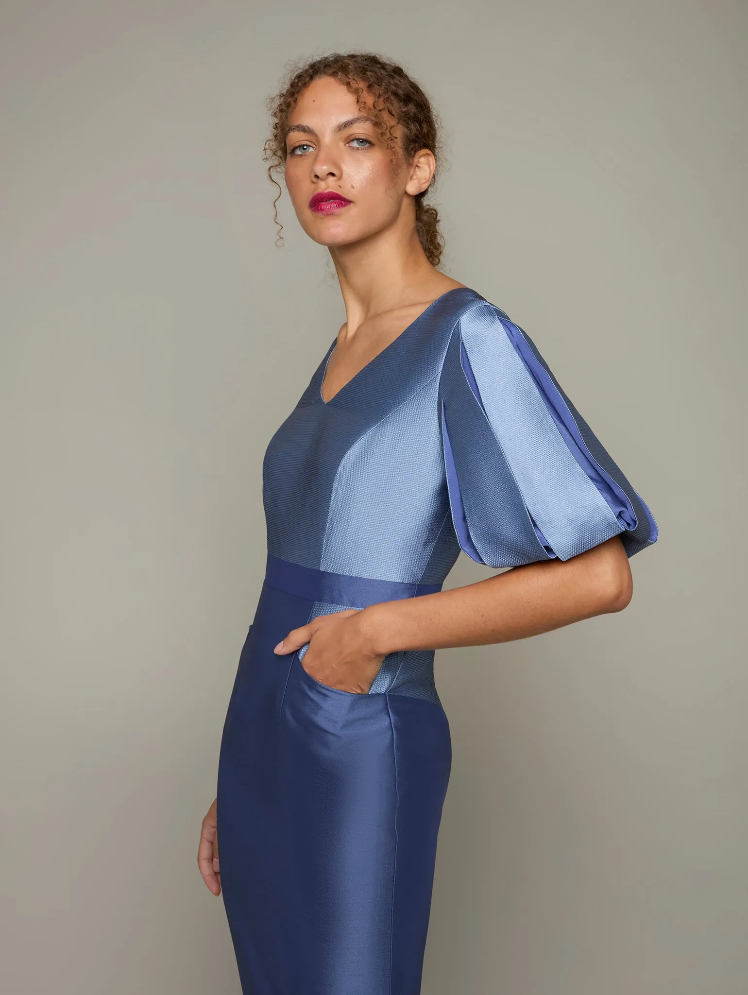 LILIUM | Statement-sleeve Occasion Dress