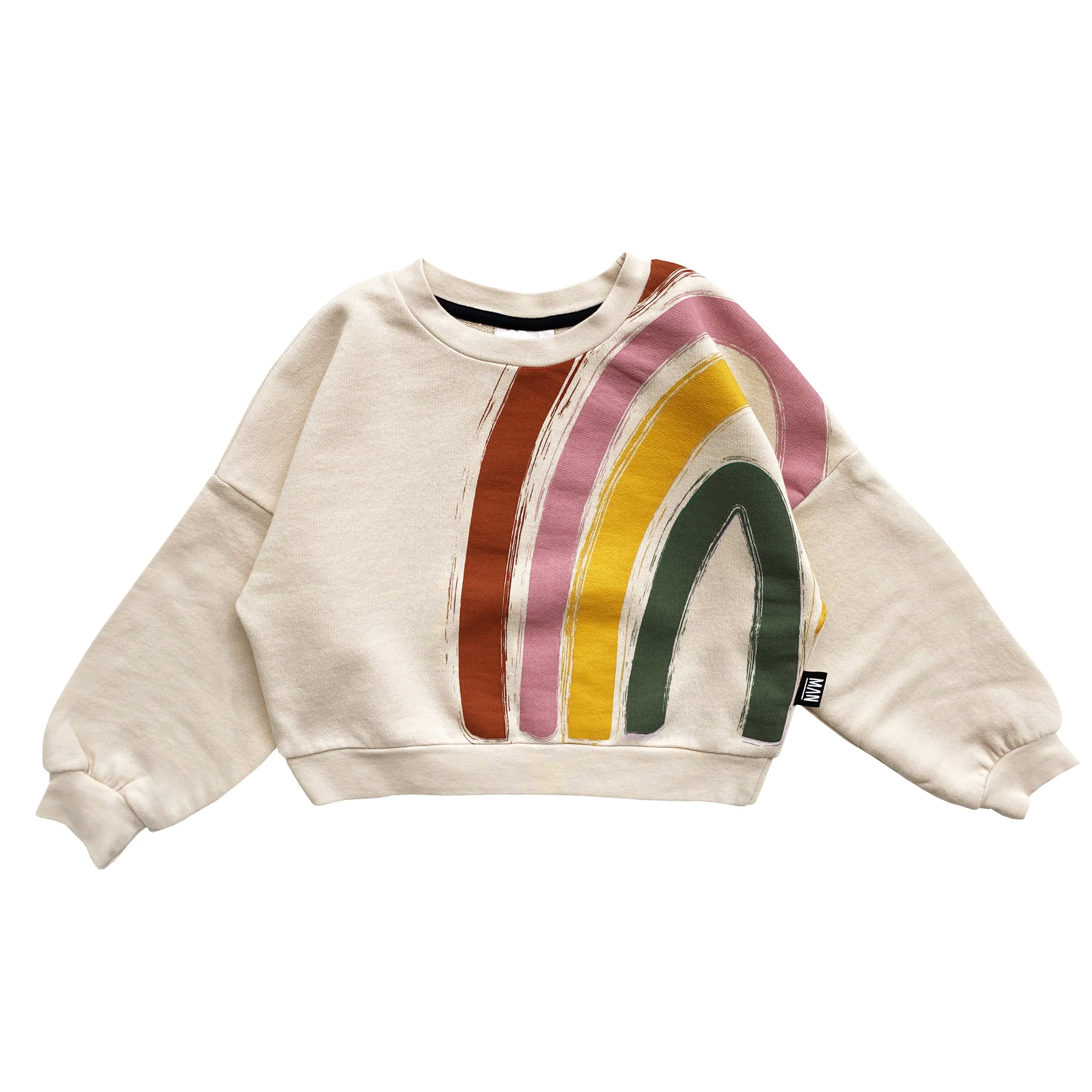 Little Man Happy RAINBOW Cropped Sweater