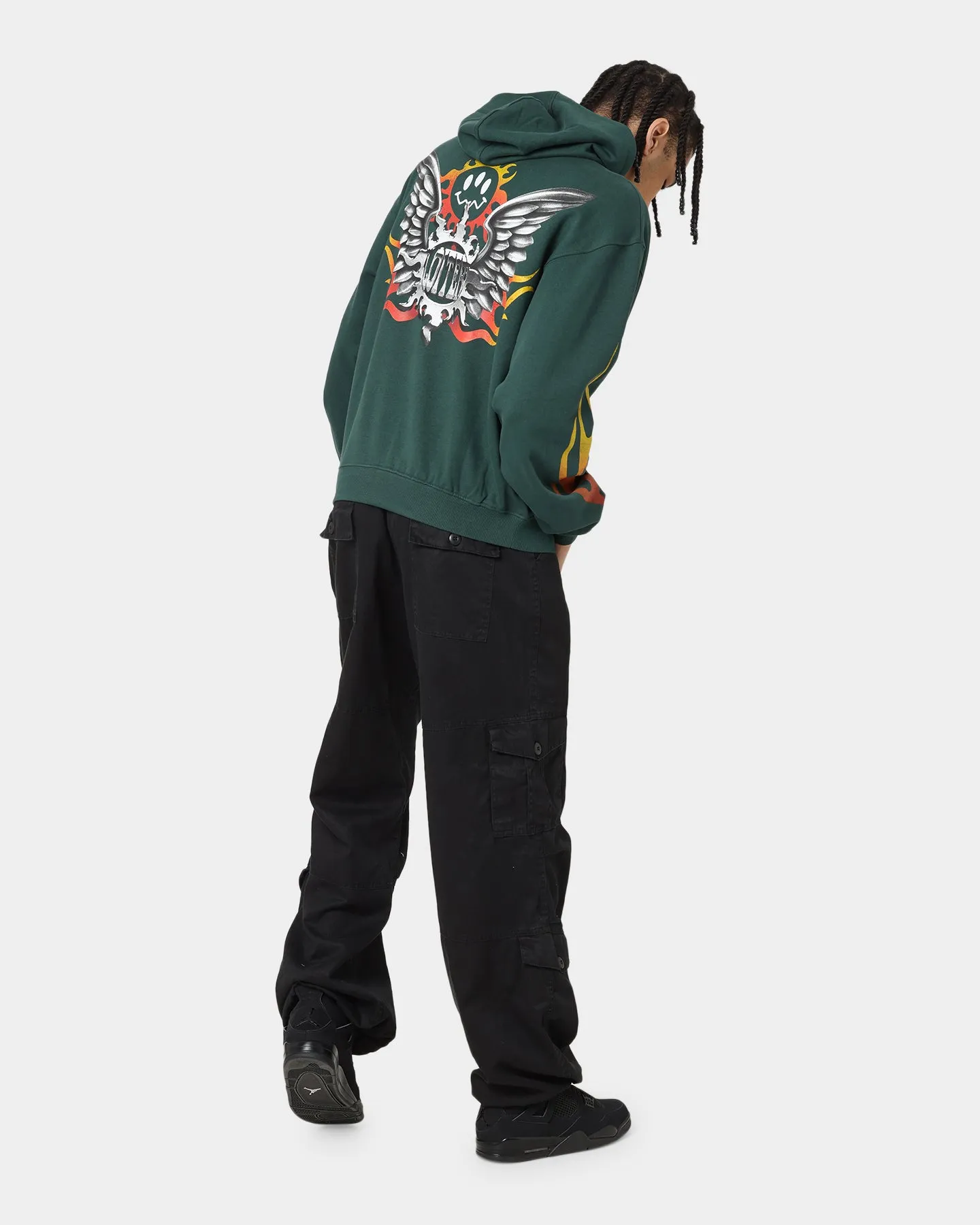 Loiter Biker Hoodie Green