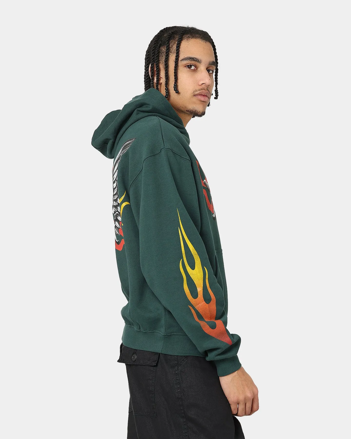 Loiter Biker Hoodie Green