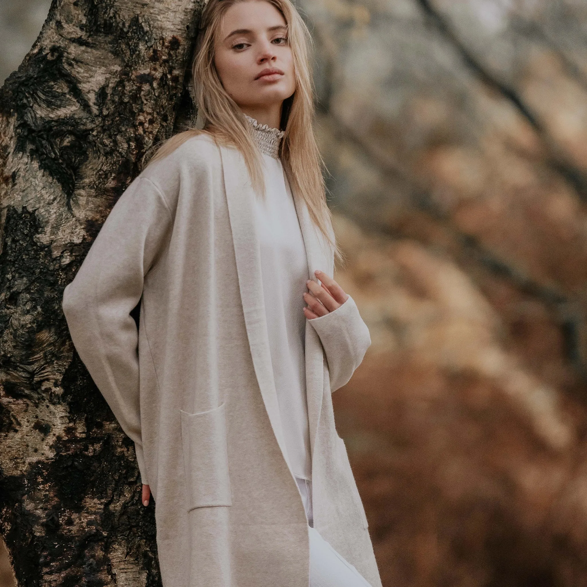 Longline Oat Cardigan