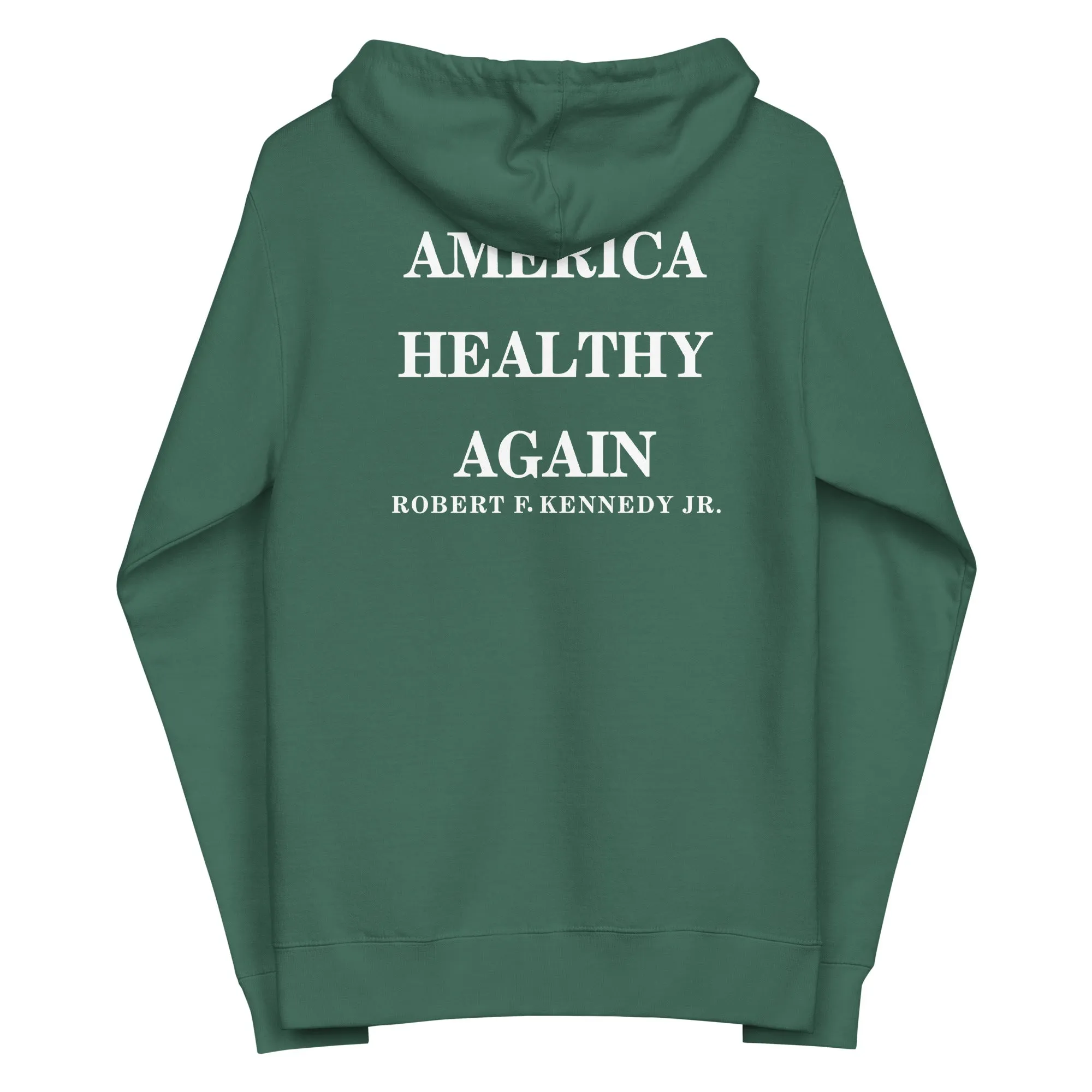 Make America Healthy Again Unisex Fleece Zip Up Hoodie