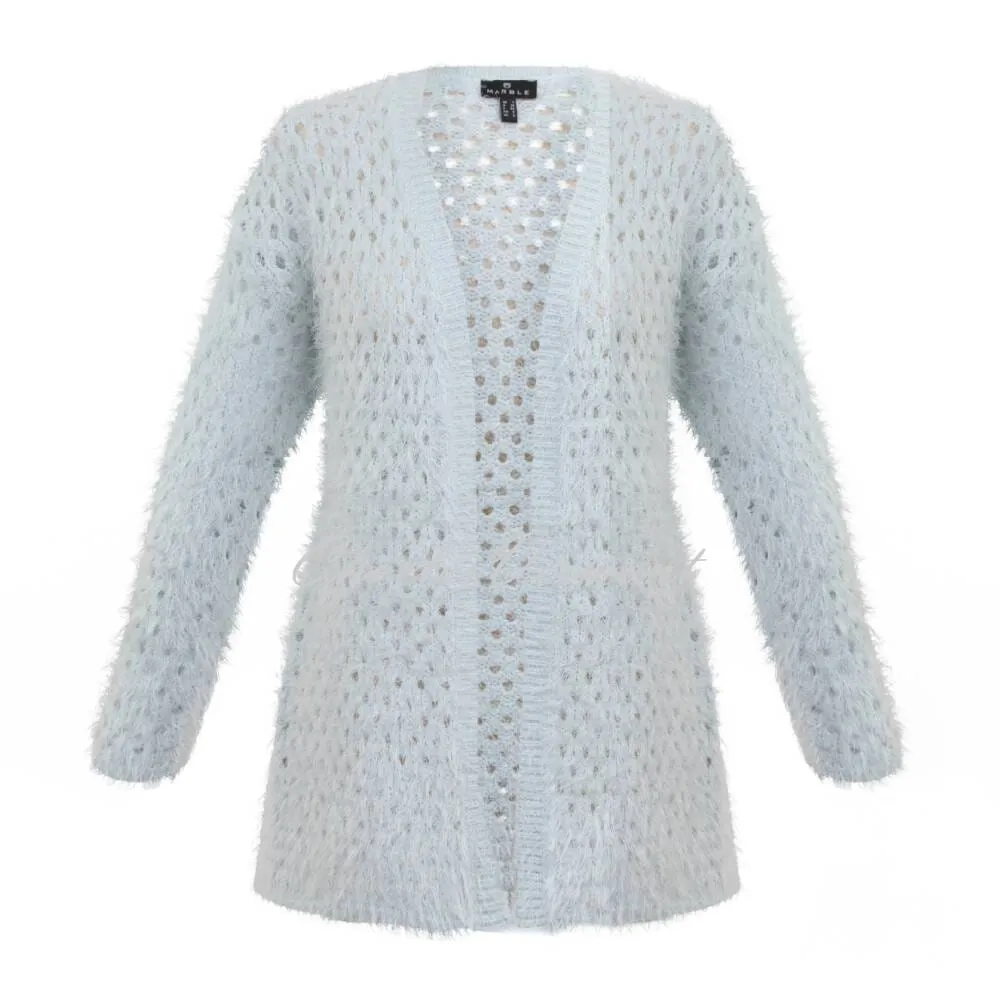 Marble Cardigan - Style 6331-167 (Ice Blue)