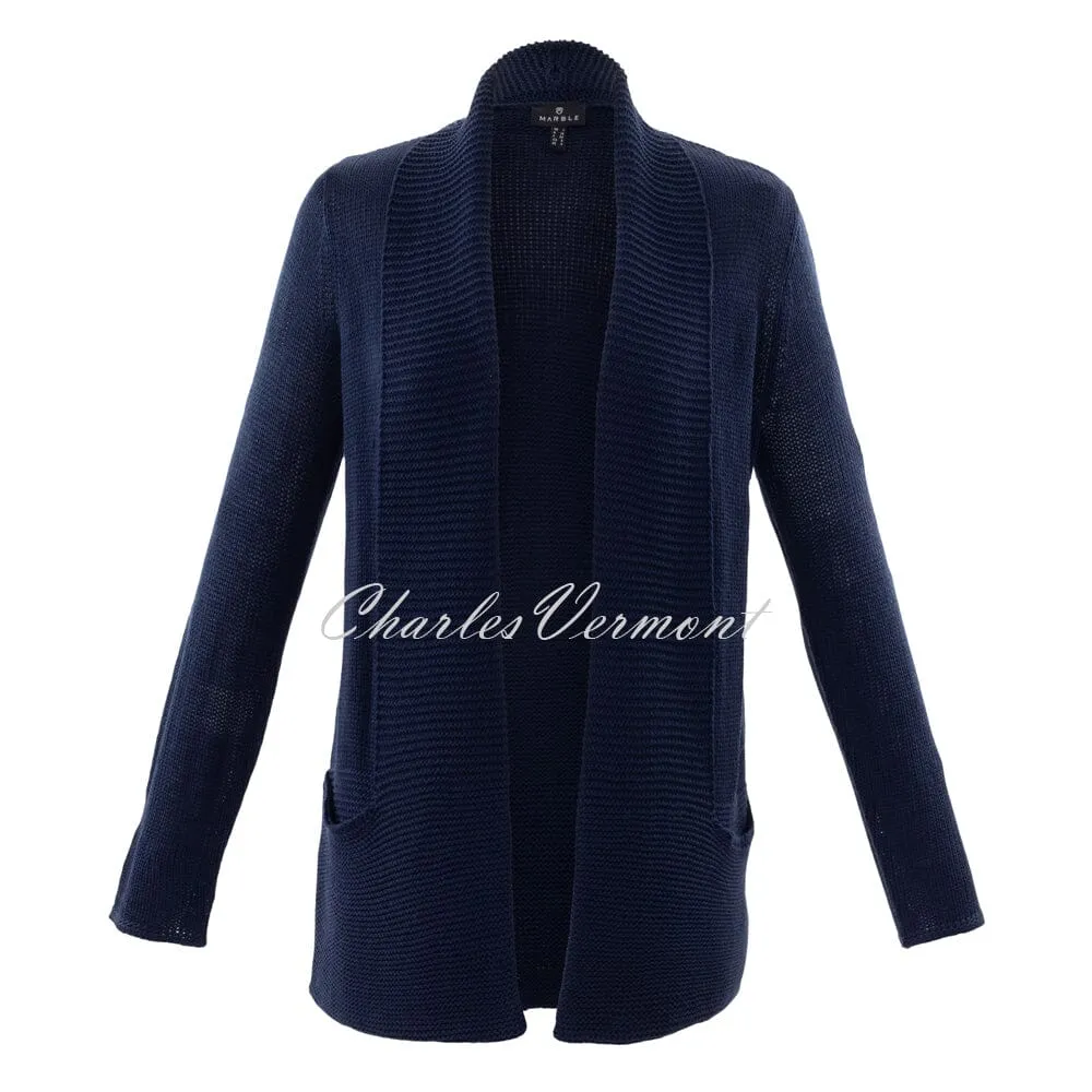 Marble Longline Cardigan – Style 6028-103 (Navy)