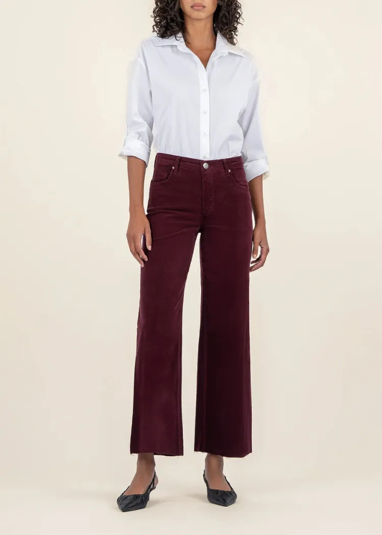 Meg High Rise Fab Ab Raw Hem Denim- Dark Plum ***FINAL SALE***