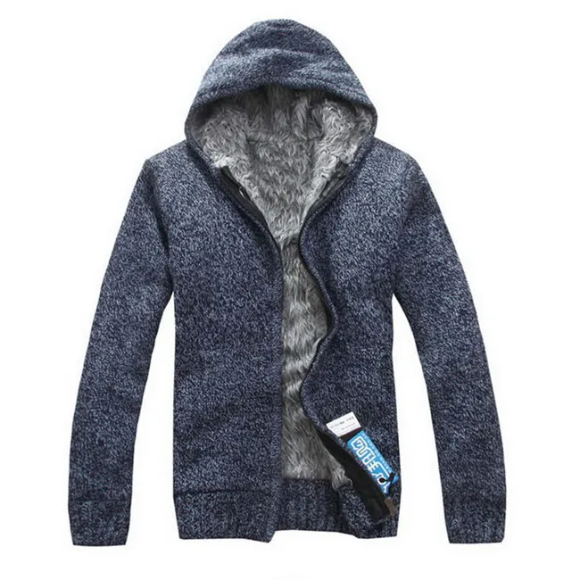 Men's Thick Fleece-Lined Winter Hoodie