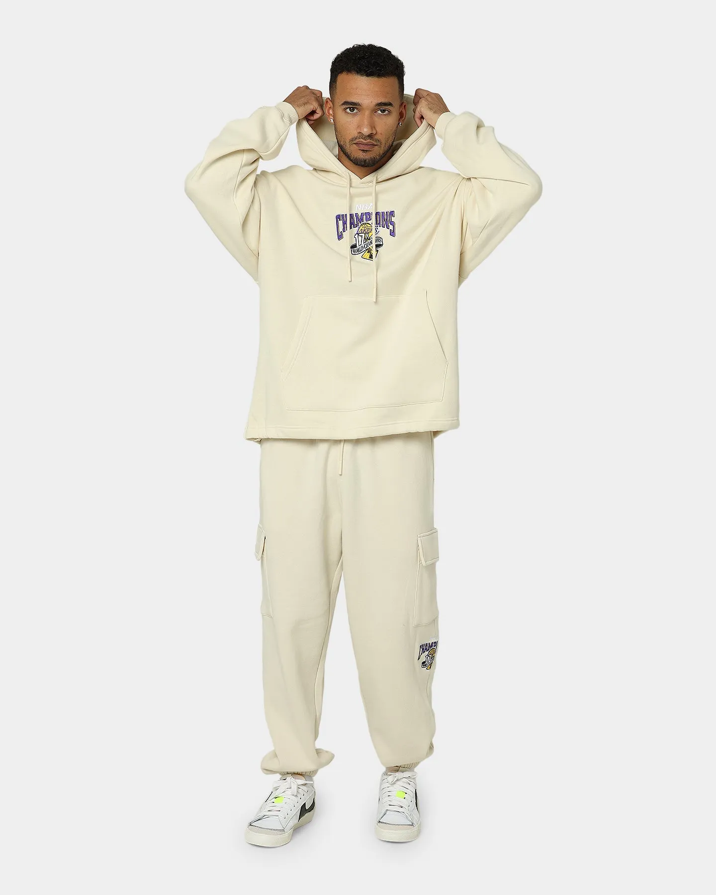 Mitchell & Ness Los Angeles Lakers Anniversary Hoodie Khaki