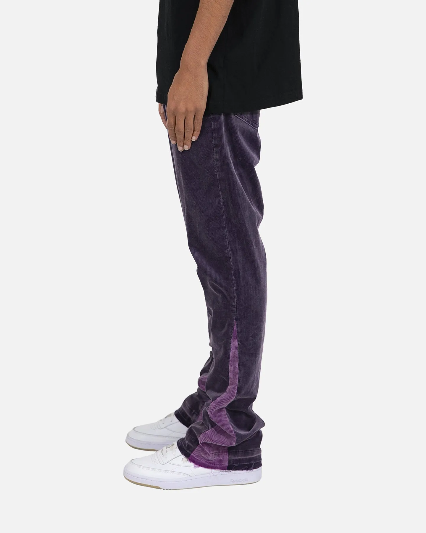 MNML B428 Corduroy Flare Denim Pants Purple