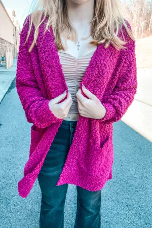 Movie Date Magenta Cardigan